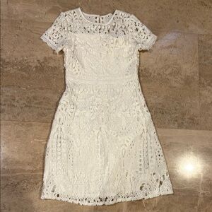 GB Girls White Sheath Mini Dress Short Sleeve Crew Neck